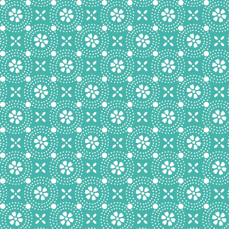 Teal Dotted Circles Designed by Kim Christopherson of Kimberbell Designs for Maywood Studios