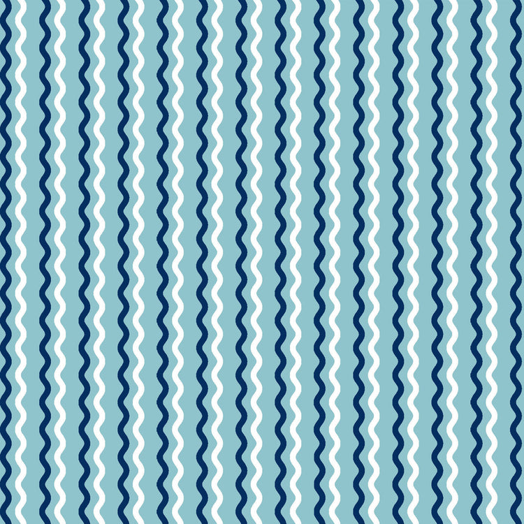 Teal Wavy Stripe Designed by Kim Christopherson of Kimberbell Designs for Maywood Studios