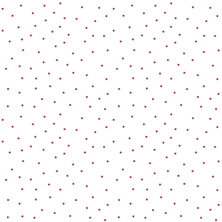 White w/Red Tiny Dots Designed by Kim Christopherson of Kimberbell Designs for Maywood Studios