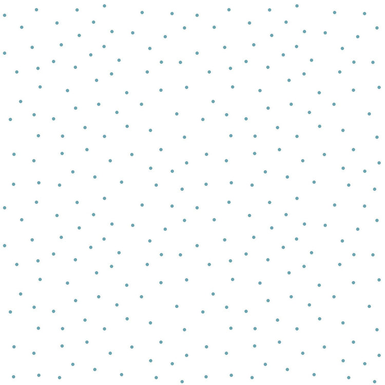 White w/Teal Tiny Dots Designed by Kim Christopherson of Kimberbell Designs for Maywood Studios