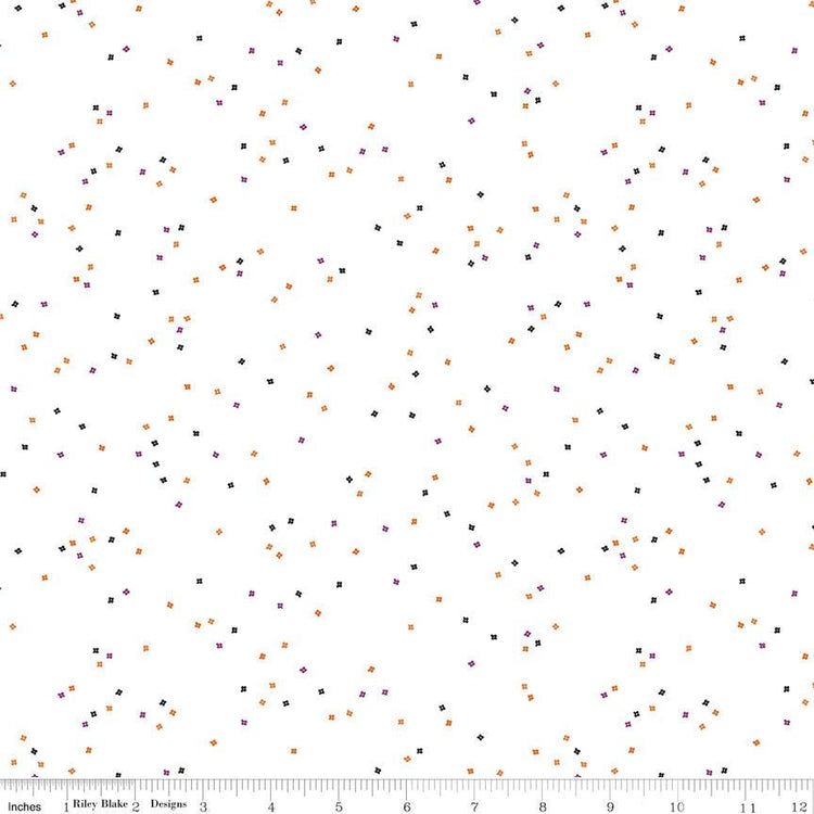 Blossom Trick or Treat on White by Christopher Thompson for Riley Blake Designs