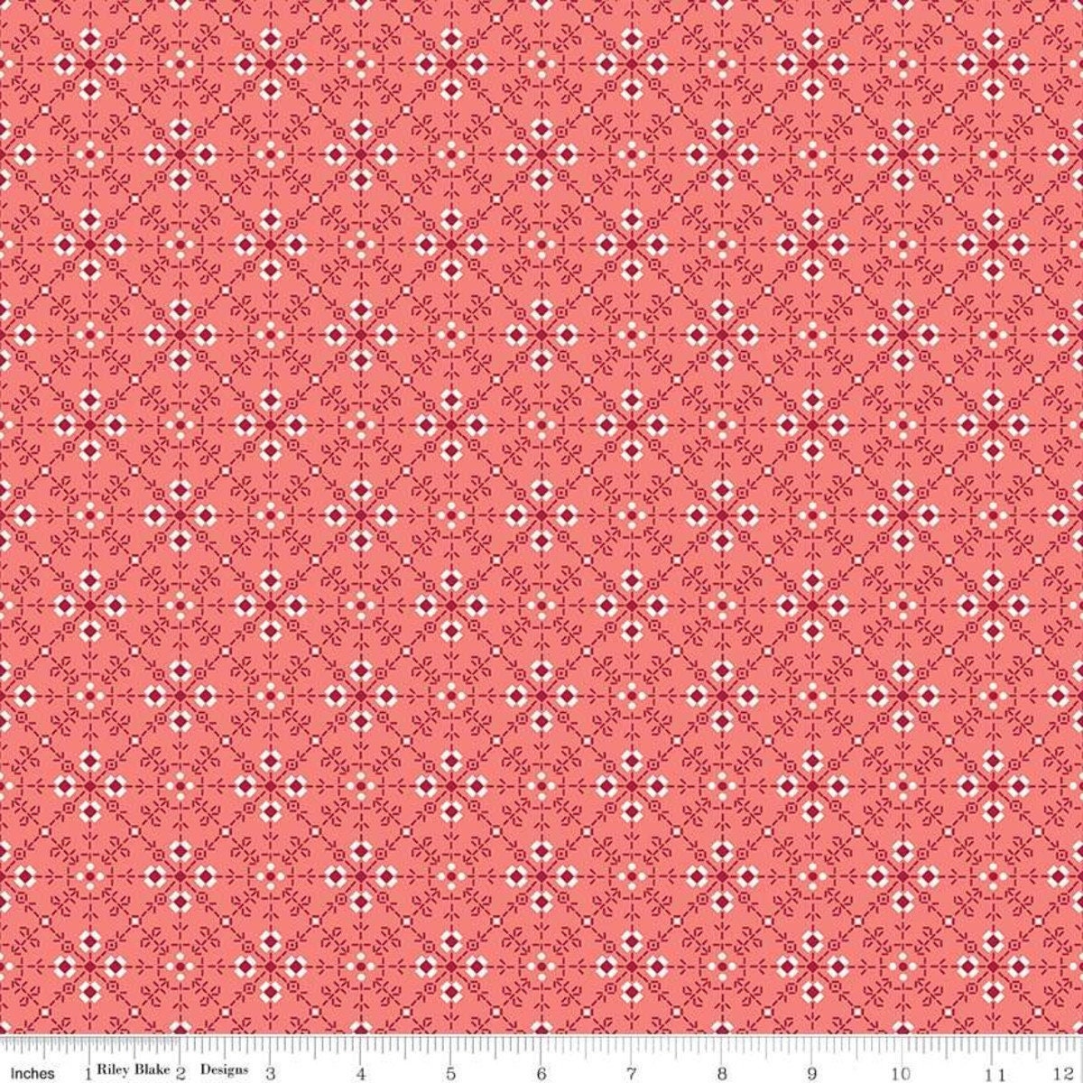 Granny Chic Stitches Pink by Lori Holt for Riley Blake Designs