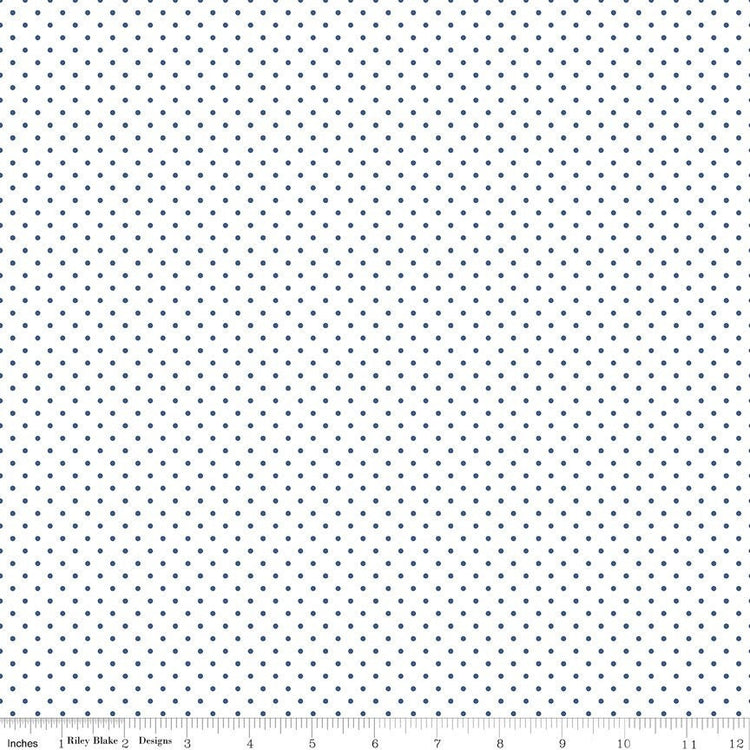 Swiss Dot On White Denim by Riley Blake Designs