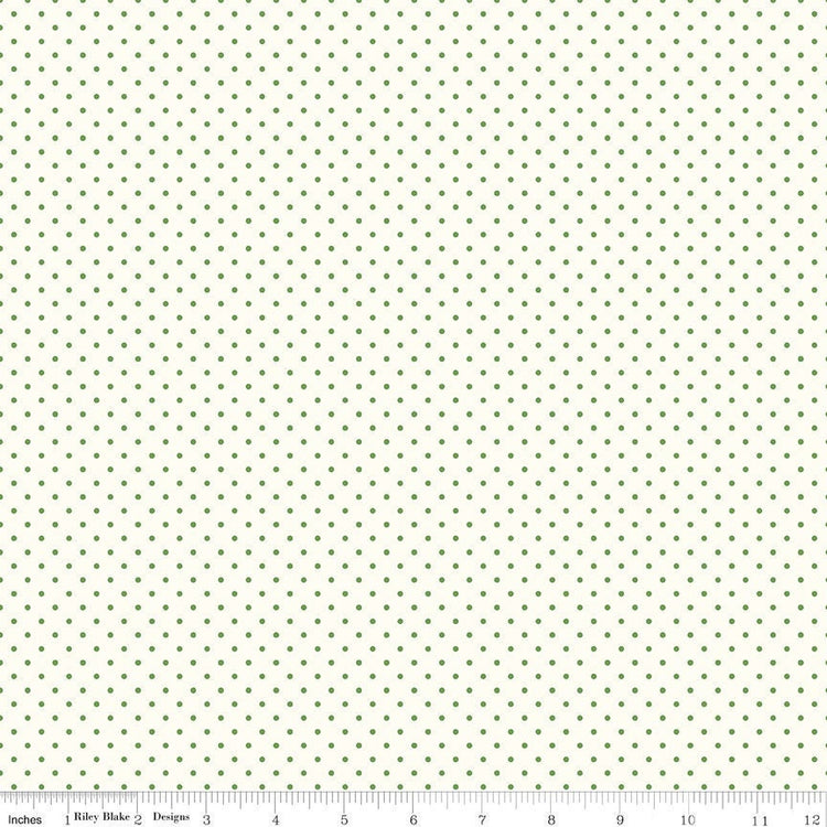 Swiss Dot On Cream Clover by Riley Blake Designs