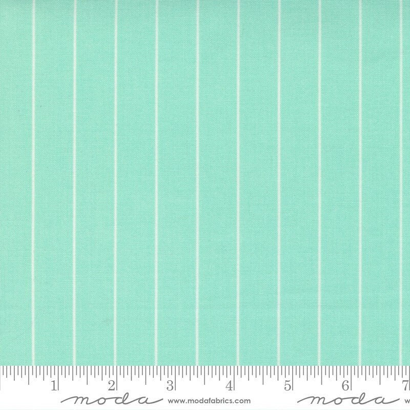 Merry Little Christmas Pin Stripe Aqua