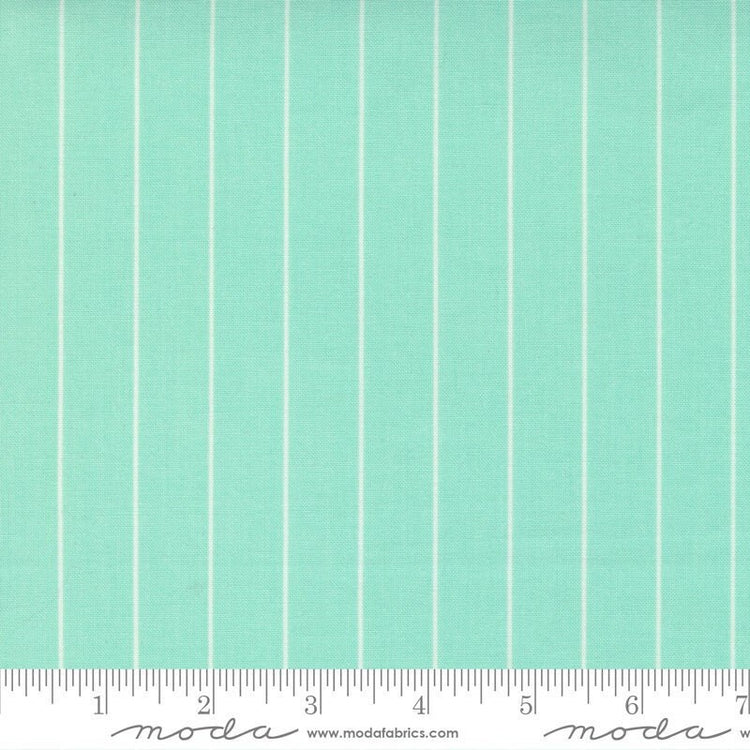 Merry Little Christmas Pin Stripe Aqua