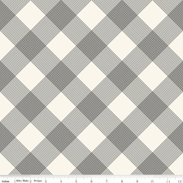 Fluer Noire Line Plaid Cream