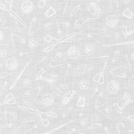 Mini Madness Sewing and Quilting Notions White on White
