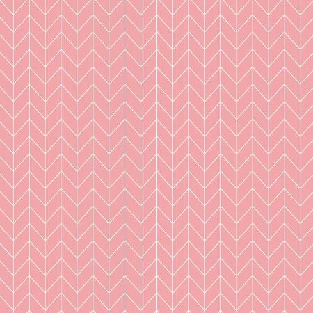 Vintage Flora Chevron Pink