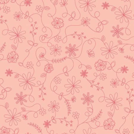 Vintage Flora Swirl Floral Pink