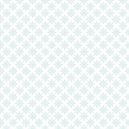 Vintage Flora Sparkle Aqua