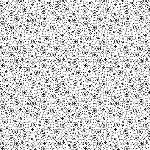Domino Effect Circle Dot Mini Black on White by Kanvas Studio for Benartex - 12412-12