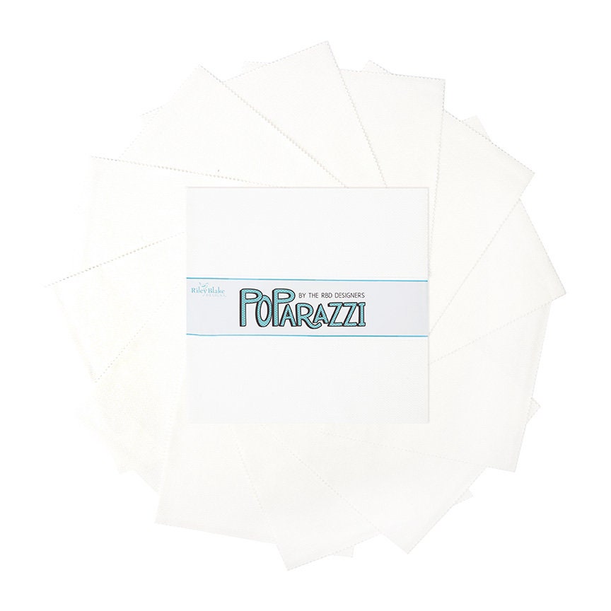 POParazzi White on White 10 Inch Stacker by Riley Blake Designs - 10-805-WHITE-42 (42 pieces)