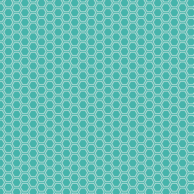 Honeycomb Teal by Kim Christopherson of Kimberbell Designs for Maywood Studios - MAS8256-Q