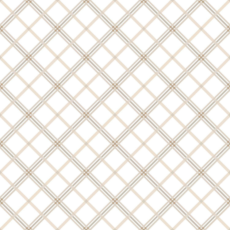 Plaid Cream/Taupe by Kim Christopherson of Kimberbell Designs for Maywood Studios - MAS8262-E