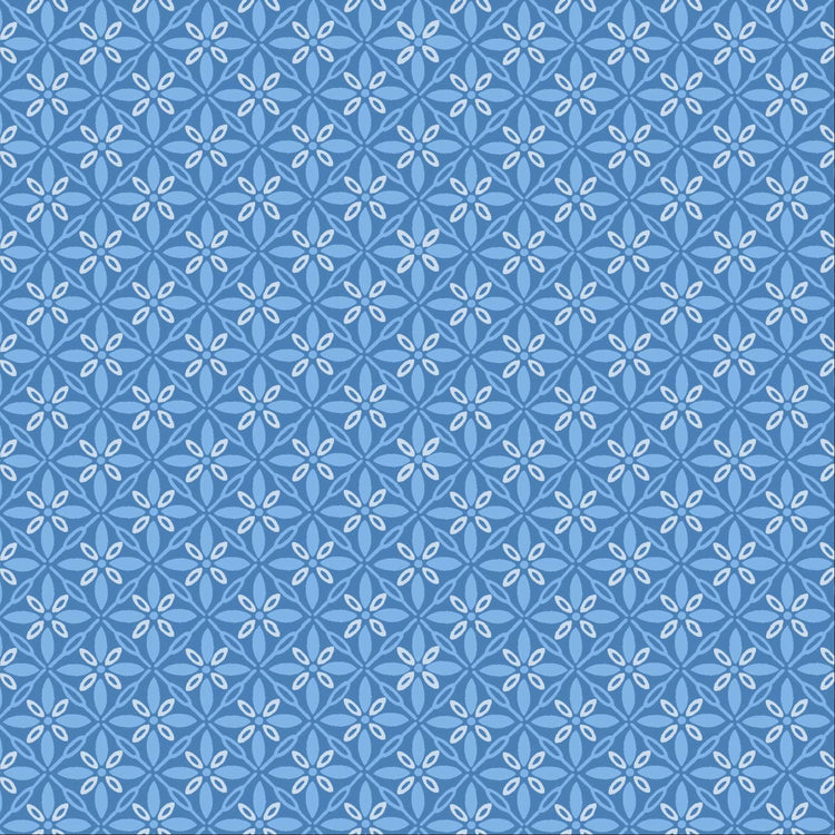 Tufted Blue by Kim Christopherson of Kimberbell Designs for Maywood Studios - MAS9396-B