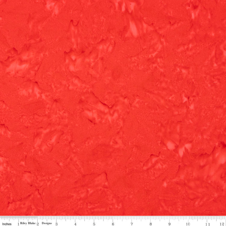 Expressions Batiks Hand-Dyes Tomato Red by Riley Blake Designs - BTAP260