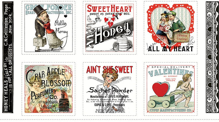 All My Heart Ad Patch Panel by J. Wecker Frisch for Riley Blake Designs - PD14130-PANEL