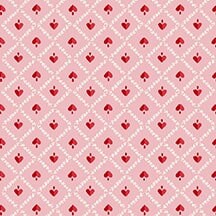 Valentine Wishes Hearts Inside Lattice Pink by Stacy West of Buttermilk Basin for Henry Glass & Co - 1026-22