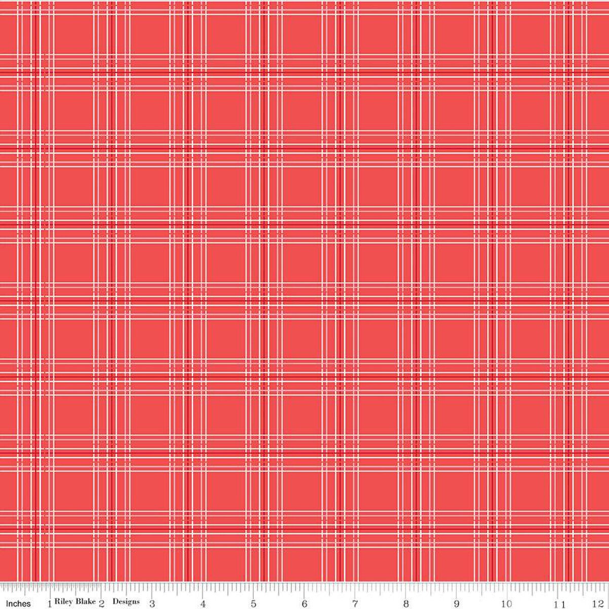 My Valentine Plaid Red by Echo Park Paper for Riley Blake Designs - C14155-RED