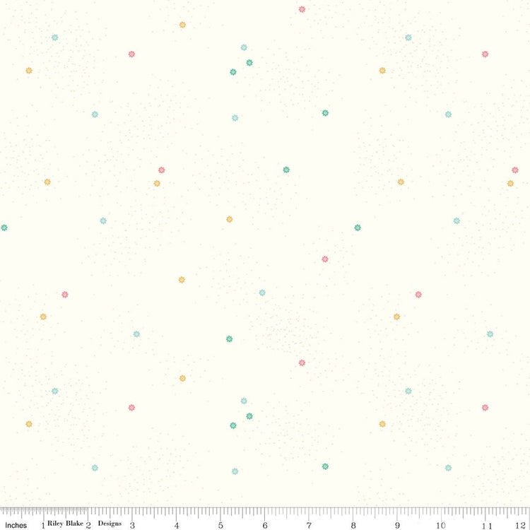 Dainty Daisy Pastel on Cloud by Beverly McCullough for Riley Blake Designs - C700-PASTEL