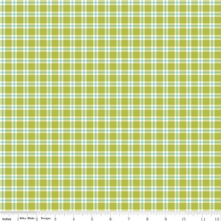 Spring's In Town Plaid Green by Sandy Gervais for Riley Blake Designs - C14212-GREEN