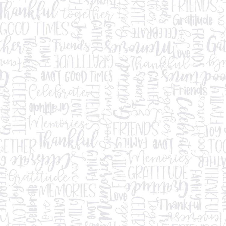 Celebration Collection Words White on White by Kim Christopherson of Kimberbell Designs for Maywood Studios - MAS9202-WW