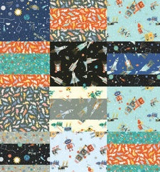 Astrobots Flannel by Robert Kaufman Fabrics