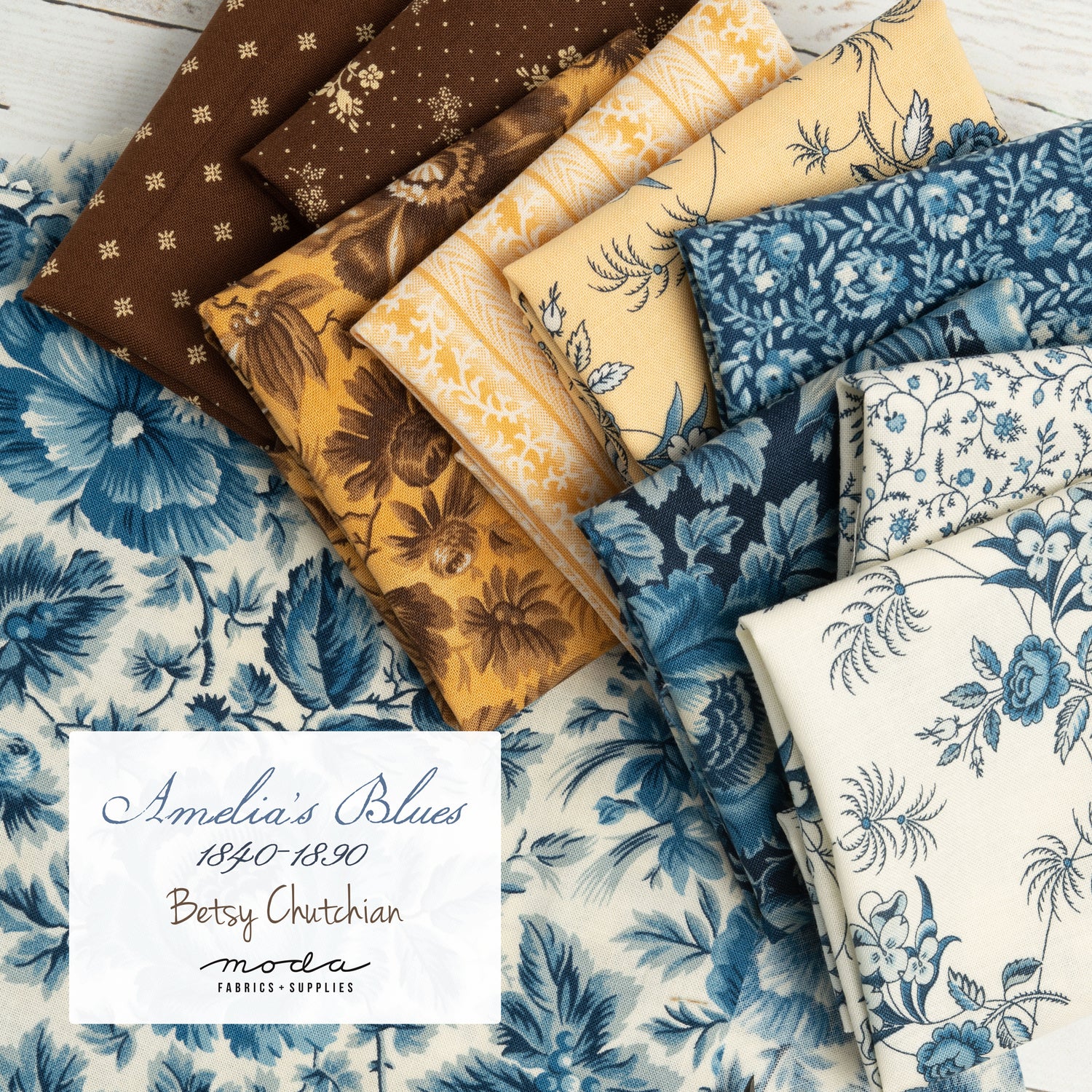 Amelia's Blues by Betsy Chutchian for Moda Fabrics