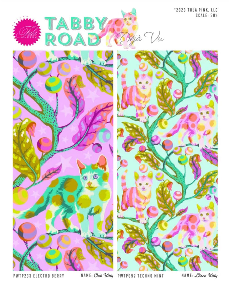 Tabby Road Deja Vu by Tula Pink for Free Spirit Fabrics