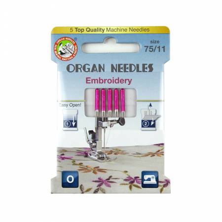 Organ Embroidery Needles 75/11 5 pc