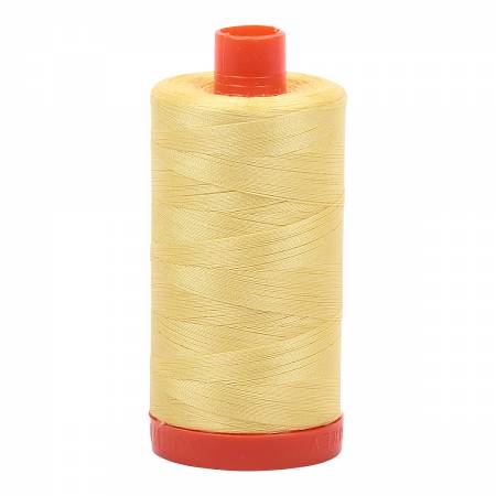 Mako Cotton Thread Solid 50wt 1422yds Lemon 2115