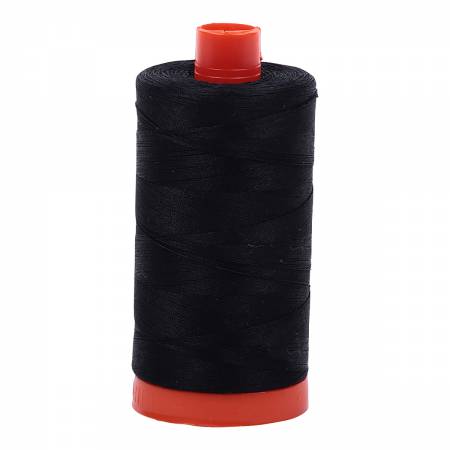 Mako Cotton Thread Solid 50wt 1422yds Black 2692