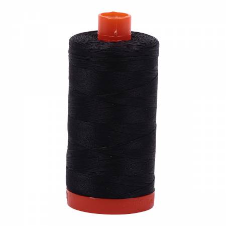 Mako Cotton Thread Solid 50wt 1422yds Very Dark Grey 4241