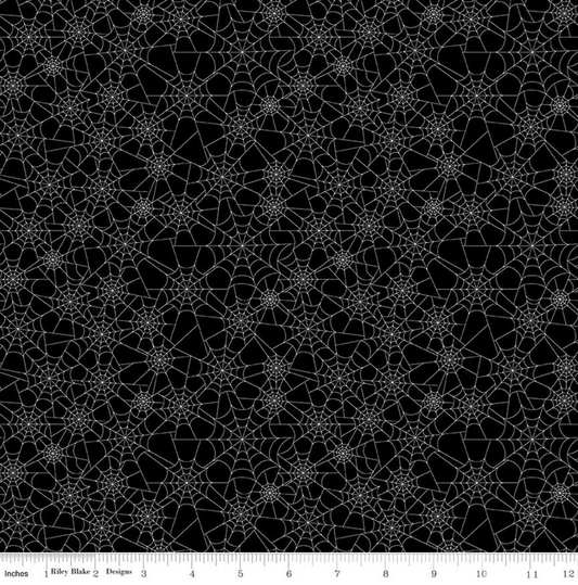 Seasonal Basics Spider Webs Black Glow in the Dark