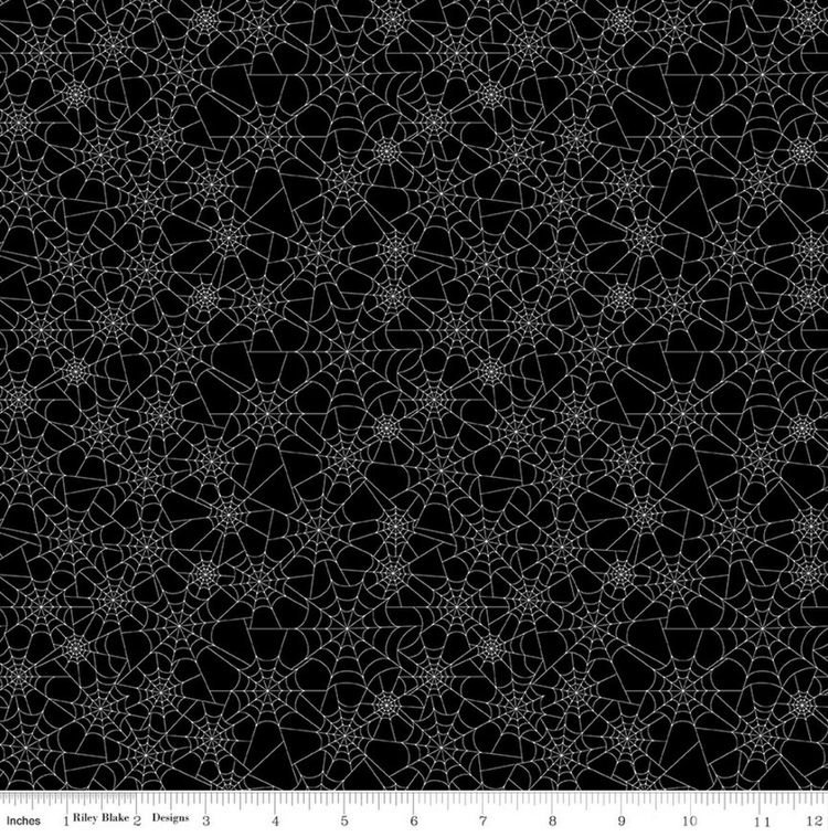 Seasonal Basics Spider Webs Black Glow in the Dark