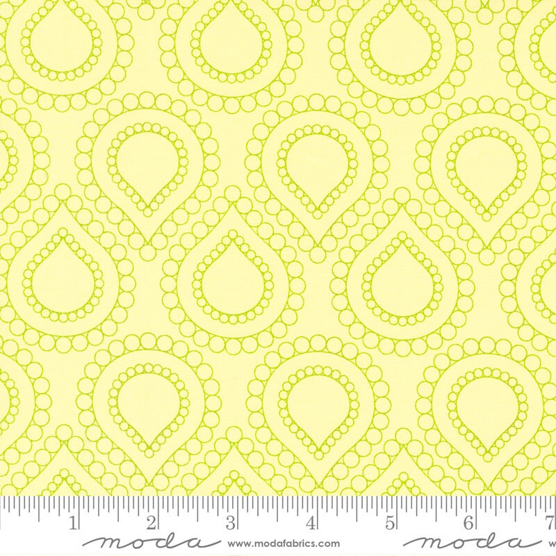 Rainbow Sherbet Beaded Lotus Geometrics Kiwi by Sariditty for Moda Fabrics - 45021 29