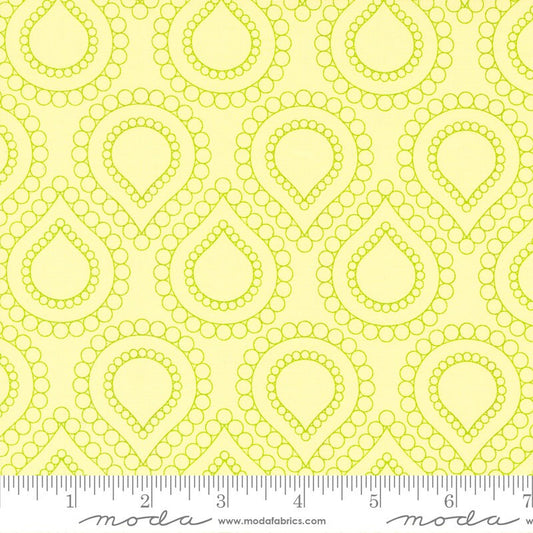 Rainbow Sherbet Beaded Lotus Geometrics Kiwi by Sariditty for Moda Fabrics - 45021 29