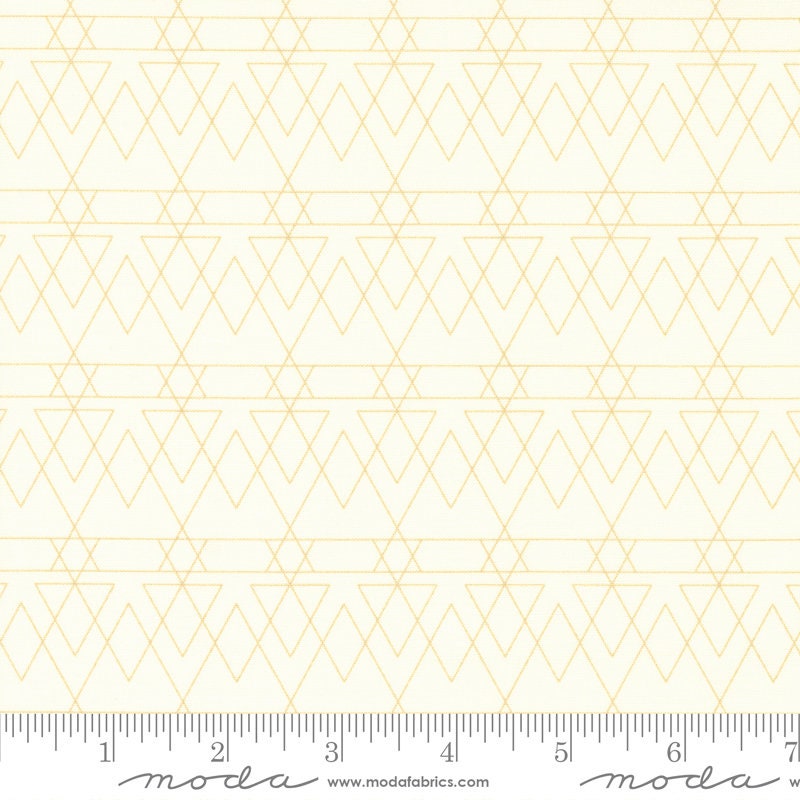 Rainbow Sherbet Triangled Geometrics French Vanilla by Sariditty for Moda Fabrics - 45023 13