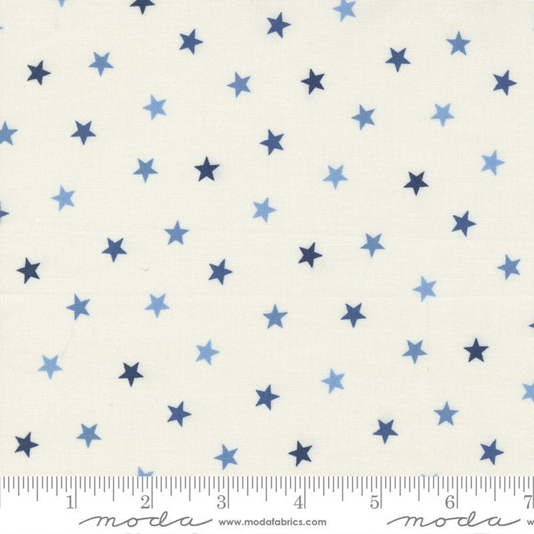 Sunrise Side Star Blenders Cream Blue by Minick & Simpson for Moda Fabrics - 14964 21