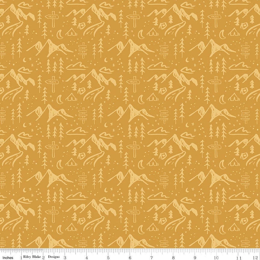 Albion Mountain Gold by Amy Smart for Riley Blake Designs - C14592-GOLD