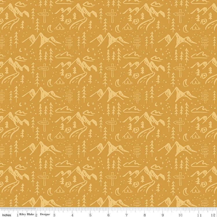 Albion Mountain Gold by Amy Smart for Riley Blake Designs - C14592-GOLD