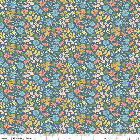 Albion Flowers Blue by Amy Smart for Riley Blake Designs - C14591-BLUE