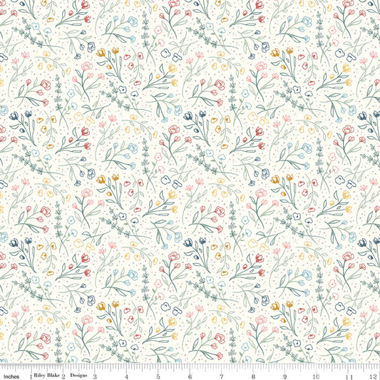 Albion Wildflowers Cream by Amy Smart for Riley Blake Designs - C14594-CREAM