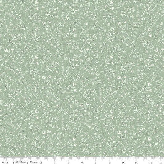 Albion Wildflowers Sage by Amy Smart for Riley Blake Designs - C14594-SAGE