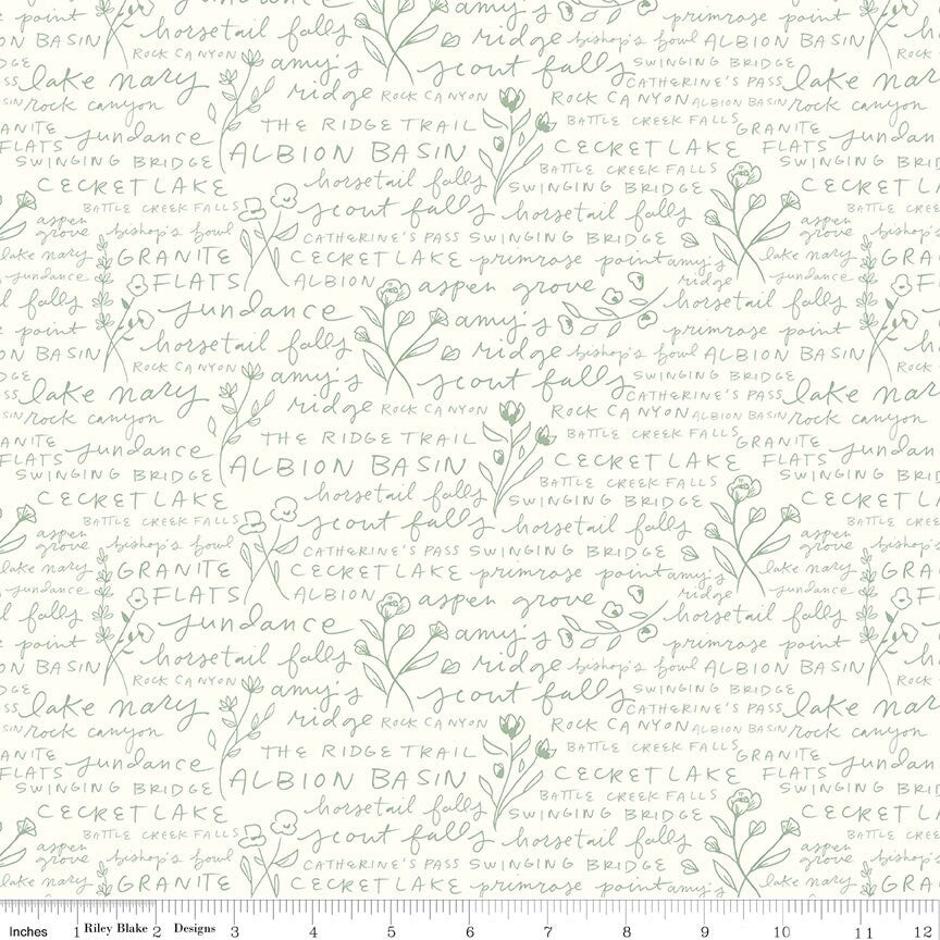 Albion Text Cream by Amy Smart for Riley Blake Designs - C14595-CREAM