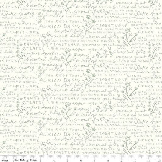 Albion Text Cream by Amy Smart for Riley Blake Designs - C14595-CREAM