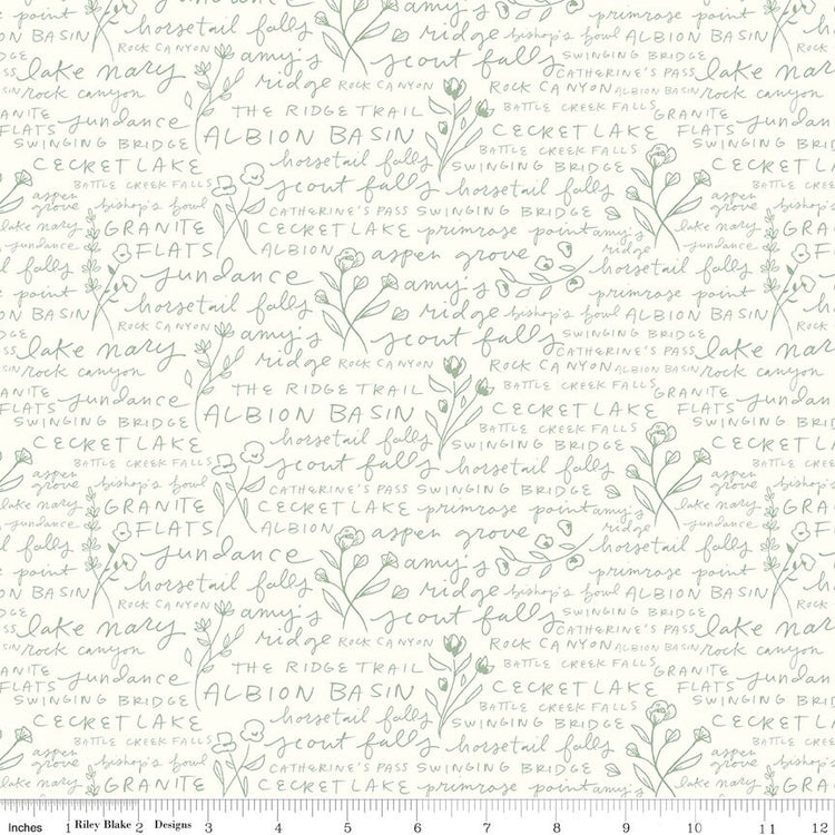 Albion Text Cream by Amy Smart for Riley Blake Designs - C14595-CREAM