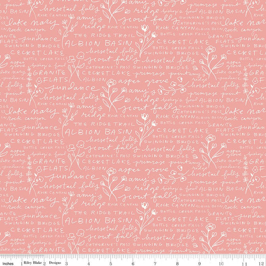 Albion Text Pink by Amy Smart for Riley Blake Designs - C14595-PINK