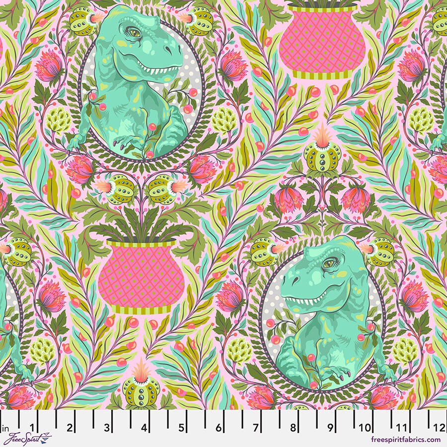 ROAR! Tree Rex Blush by Tula Pink for Free Spirit Fabrics - PWTP222.BLUSH